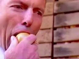 Tony Abbott shocked Australia when he ate a whole, raw onion
