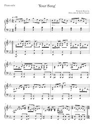 We did not find results for: Your Song Piano Sheet Music For Piano Solo Musescore Com