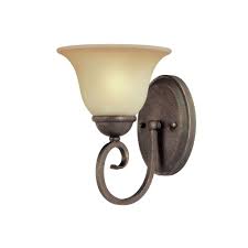 Westinghouse 1 Light Ebony Bronze Interior Wall Fixture With Aged Alabaster Glass 6659200 The Home Depot