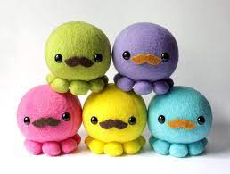 Mustachio Ed Octopi Octopus Plush Cute Octopus Cute Toys