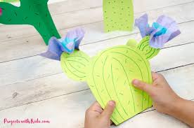 All you need is one paper cup to make this cute cactus in a pot craft. Fun 3d Cactus Paper Craft Kids Can Make Projects With Kids