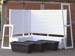 Sichtschutz Ecke Mit Pflanzkasten Holz Deckend Geolt Weiss Hohe 180 Cm Wetterfestes Holz Douglasie Inkl Kunsts Pflanzkasten Holz Pflanzkasten Sichtschutz