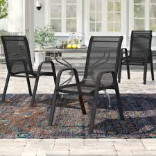 kurz stacking patio dining chair & reviews