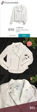 Liverpool Bradford Moto Denim Jacket Stitch Fix Denim Jacket White Zip Ups Jackets