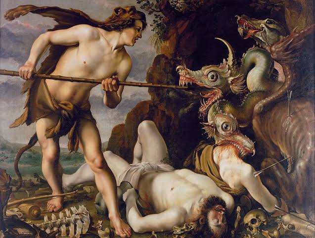 Hendrick Goltzius, Cadmus Fighting the Dragon, circa 1600 ...