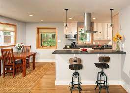 Half Wall Breakfast Bar Design Ideas Pictures Remodel And Decor Dapur Kontemporer Dekorasi Dapur Interior Dapur