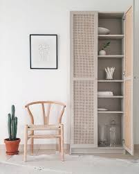Easy Ikea Hacks With Cane 8 Stylish Diy Projects Accented With Woven Rattan Furniture Hacks Ikea Billy Bookcase Hack Ikea Billy Bookcase