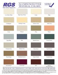 Rain Gutter Supply Color Chart Best Picture Of Chart