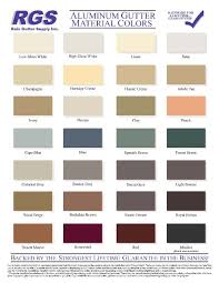 rain gutter supply color chart best picture of chart