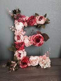 Flower Letter Nursery Wall Art Boho Letter Flower Letter Etsy In 2020 Flower Letters Diy Flower Letters Diy Flowers