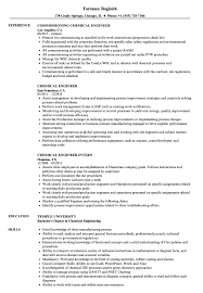 Chemical Engineer Resume Samples Velvet Jobs