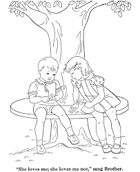 It's designed for a smaller group of children, but could be adapted for any sunday school or children's church setting. Kids Sharing Coloring Page Coloring Home