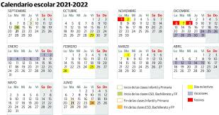 Consulta pública do calendário escolar 2021/2022. Calendario Escolar 2021 2022 En Asturias El Comercio