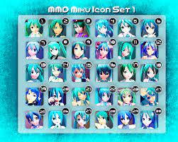 Mmd Miku Icon Set 1 By Xoriu On Deviantart