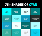 75+ Shades of Cyan Color (Names, HEX, RGB, & CMYK Codes ...