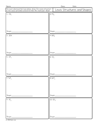 How to cheat on homework: Molecular Shapes And Lewis Structures Chemistry Homework Worksheets