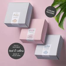 Editable box file label template. Parcel Seal Sticker Template Custom Box Seal Labels Watercolor