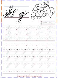 Cursive Handwriting Practice Worksheets Letter G For Grapes Handwriting Practice Worksheets Cursive Handwriting Worksheets Cursive Handwriting Practice