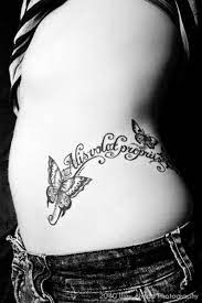 Rib cage tattoos with lettering or names are amazing for women and men. Butterfly Rib Tattoos For Women
