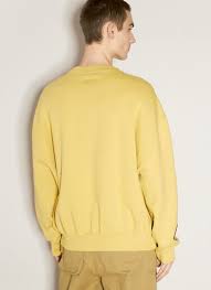 Lanvin x Future Men's' Logo Print Sweatshirt in Yellow | LN-CC®