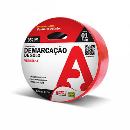 Fita P/demarc Solo 50X15 Vermelho Adere
