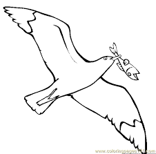 Seagulls flying in a blue sky. Seagull2 Coloring Page For Kids Free Seagull Printable Coloring Pages Online For Kids Coloringpages101 Com Coloring Pages For Kids