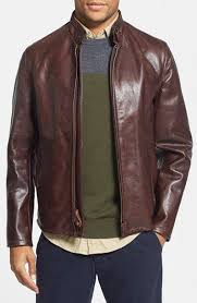 Schott Nyc Cafe Racer Waxy Cowhide Leather Jacket Nordstrom Cafe Racer Leather Jacket Leather Jacket Men Leather Jacket Men Style