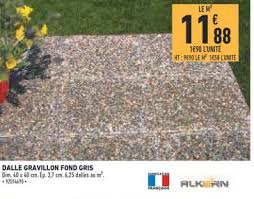 Offre Dalle Gravillon Fond Gris Chez Brico Cash