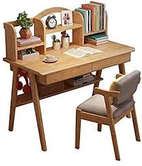 Amazon Com Qiupei Kids Study Table Children S Media Desk And Chair Set Student Study Computer Workstation Wooden Kids Bedroom Furniture Workstatio Meja Belajar