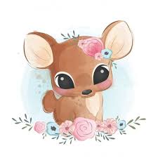 Cute Deer Sitting In Bushes Baby Animal Cute Png And Vector With Transparent Background For Free Download Baby Animal Drawings Cute Animal Drawings Cute Animal Illustration