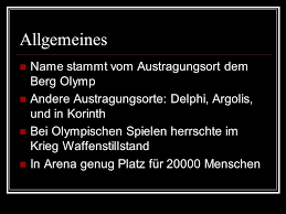 Nach pausanias wurden die laufdisziplinen in der reihenfolge dolichos (bis zu 4600 m), stadionlauf (eine stadie, ca. Die Olympischen Spiele Im Antiken Rom Ppt Herunterladen
