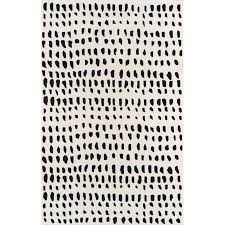 Black And White Polka Dot Rug Runner Polka Dots Handmade Tufted Wool Ivory Black Area Rug In 2020 Black Area Rugs Wool Area Rugs Area Rugs