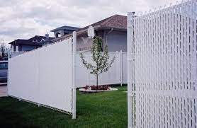 Each bag contains 82 slats and covers up to 10 linear feet. Tall White Chain Link Fence With White Privacy Slats Chain Link Fence Fence Slats Chain Fence