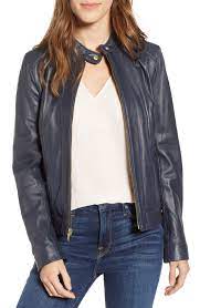 Cole Haan Leather Moto Jacket Regular Petite Nordstrom Moto Jacket Outfit Leather Moto Jacket Leather Moto