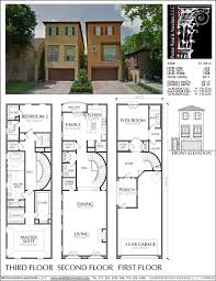 House plans with two master bedrooms. Three Story Townhouse Plan E1149 A Narrow House Plans Row House Design Dream House Plans