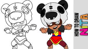 The best animations of brawl stars 2020. How To Draw Nita Best Legendary Brawler Brawl Stars Animations Tip Star Coloring Pages Simple Cartoon Drawings