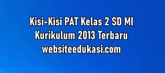 Menentukan bagian komponen lingkungan alam sekitar 2. Kisi Kisi Pat Kelas 2 K13 Tahun 2021 Lengkap