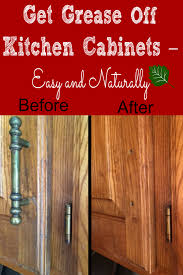 get grease off kitchen cabinets easy