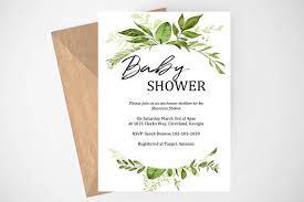 Greenery Baby Shower Invitation Template Eucalyptus Baby Etsy Printable Baby Shower Invitations Rustic Baby Shower Invitations Baby Shower Invitation Templates
