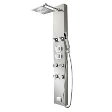 Shop Pfister 5 Way Stainless Steel Shower Panel System At Lowe S Canada Find Our Selection Of Shower Pane Shower Panels Shower Systems Bathroom Shower Panels