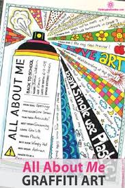 All About Me Graffiti Wall Name Activity Back To School Art School Creative Graffiti Names