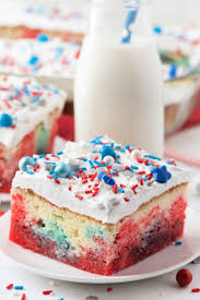 Remove from oven and let cool for 15 minutes. Patriotic Jello Poke Cake Love Bakes Good Cakes