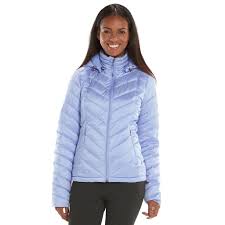 womens tek gear hooded packable quilted puffer jacket