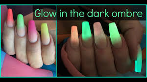 Gorgeous coffin acrylic nails ideas | naildesignsjournal.com. How To Glow In The Dark Ombre Acrylic Nails Neon Colour Fade Tutorial Youtube