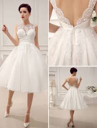Short Wedding Dresses Vintage 1950 S Bridal Gown Backless Lace Beading Pleated Sequins Illusion Wedding Reception Dress With With Images Short Wedding Dress Vintage