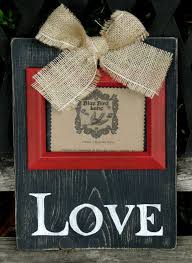 Rustic Distressed Wood 4 X 6 Black And Red And White Love Etsy How To Distress Wood Red Picture Frames Picture Frames