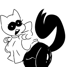 Rule 34 - Black Body Black Fur Cat Ears Cat Girl Cat Humanoid Cat Tail  Catgirl Feline Furry Ghost Ghost Girl Monochrome Sketch Snappy Snaz |  9060195