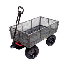 Gorilla Carts 1 200 Lb Steel Multi Use Dump Cart Gormp 12 The Home Depot Dump Cart Utility Cart Wheelbarrow