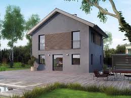 Icon 3 City Mit Satteldach Dennert Raumfabrik Satteldach Massivhaus Graue Fassade