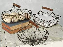 Poultry netting features a 1 in. Chicken Wire Baskets In Rust Finish Set Of Three Buy Online In Angola At Angola Desertcart Com Productid 17338408